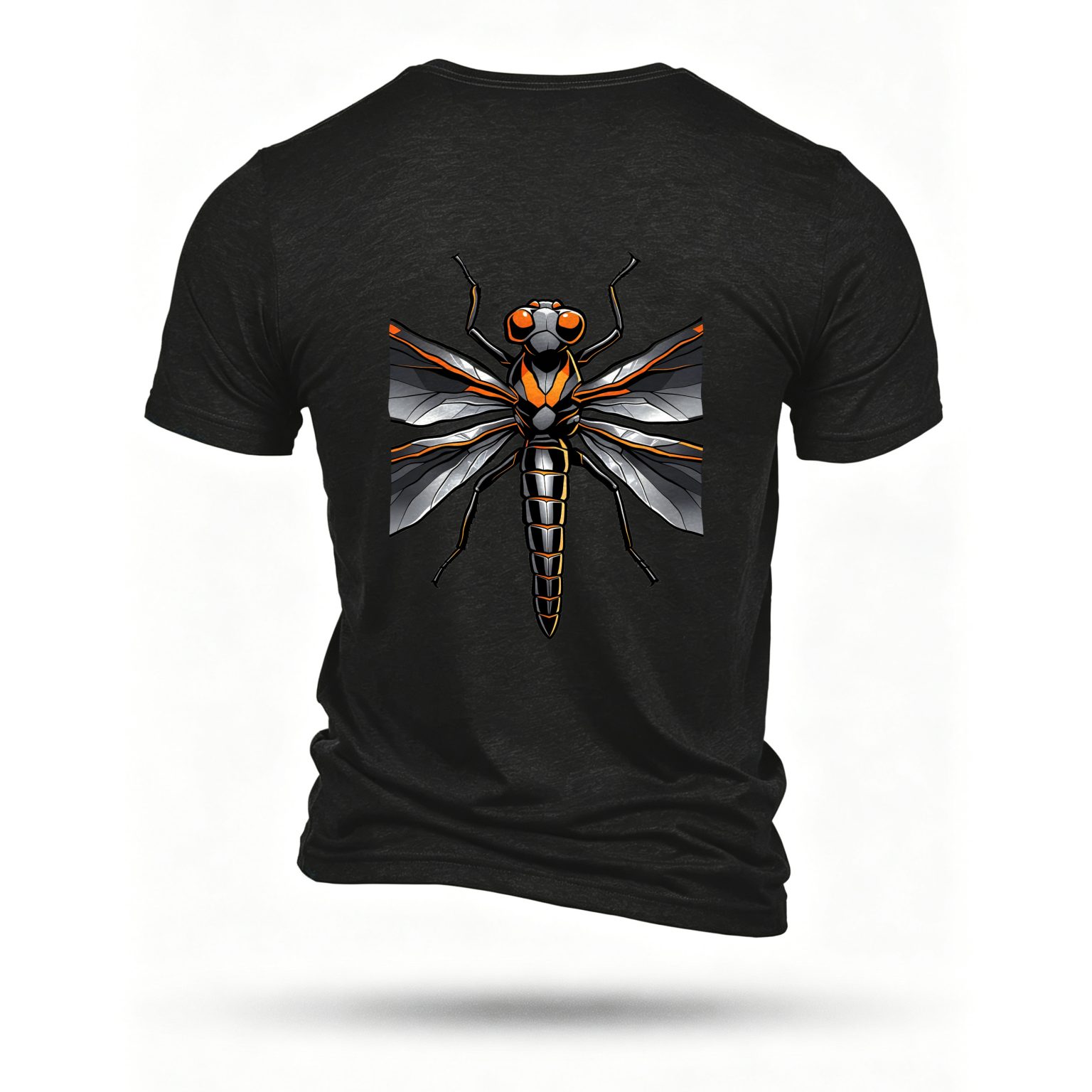 Black T-shirt, back print