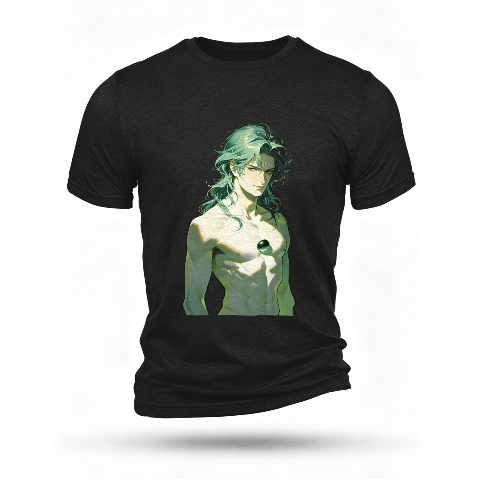 Black T-shirt, front print