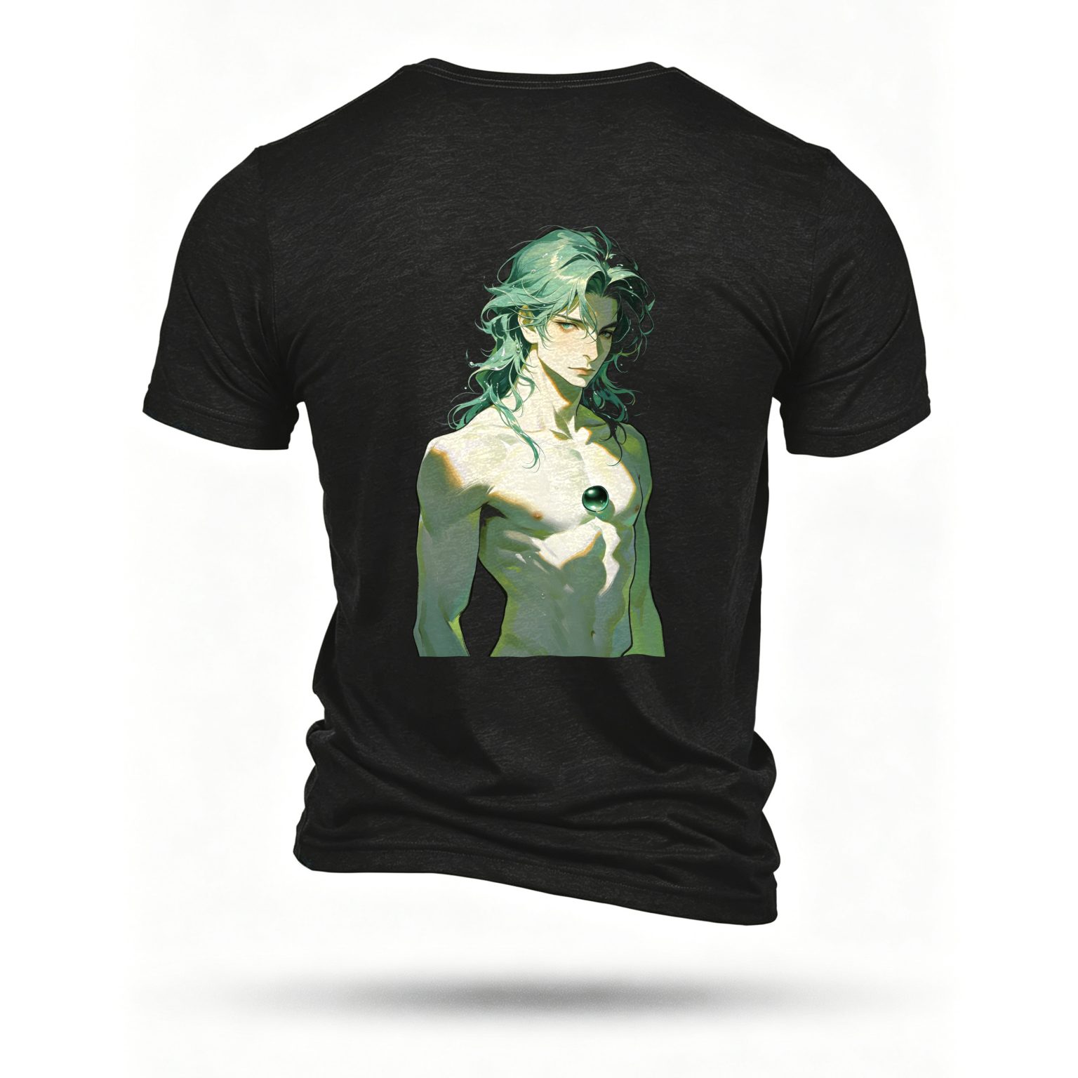 Black T-shirt, back print