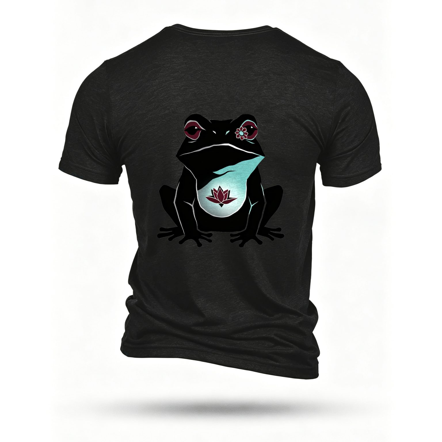Black T-shirt, back print