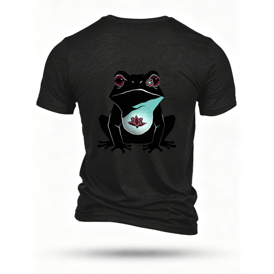Black T-shirt, back print