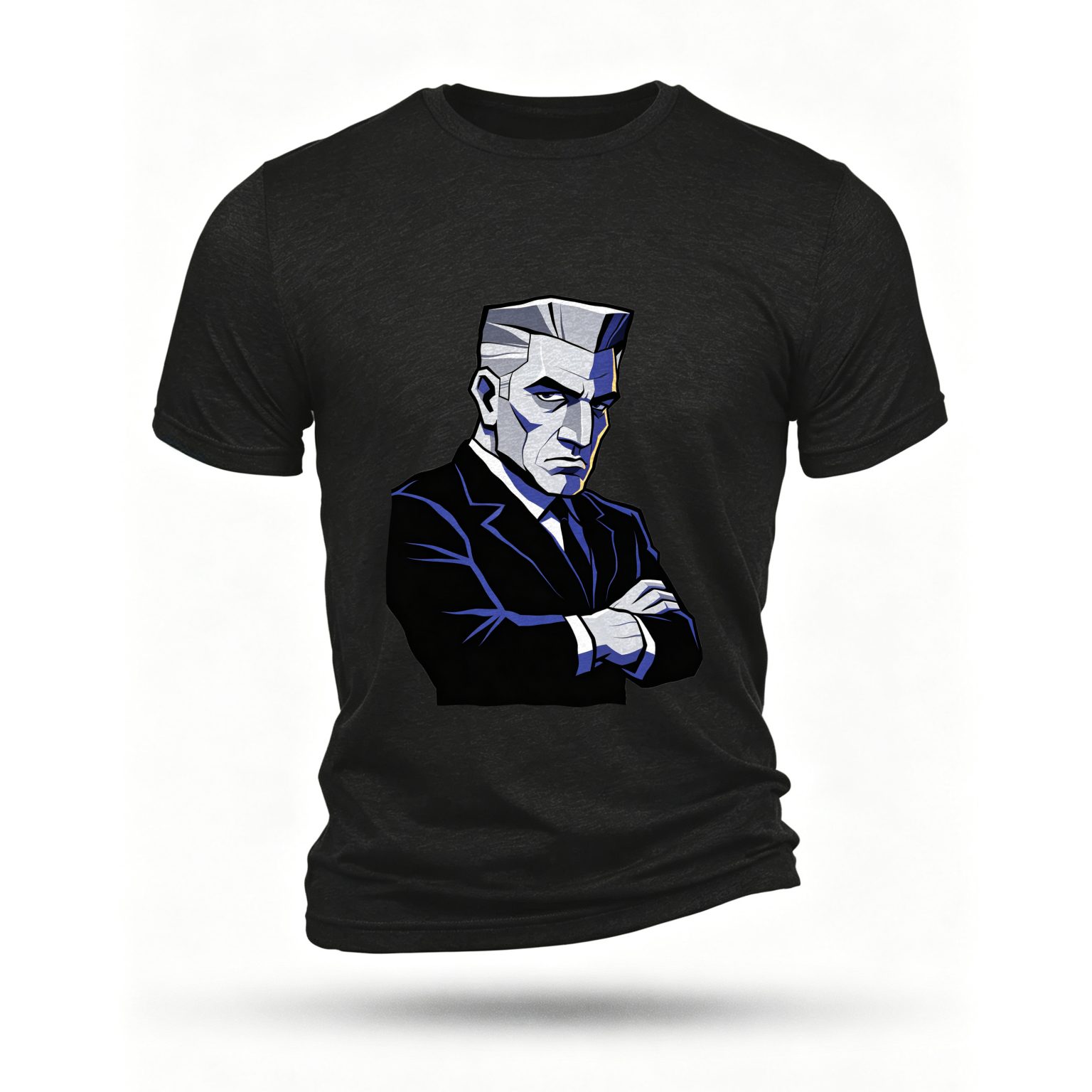 Black T-shirt, front print