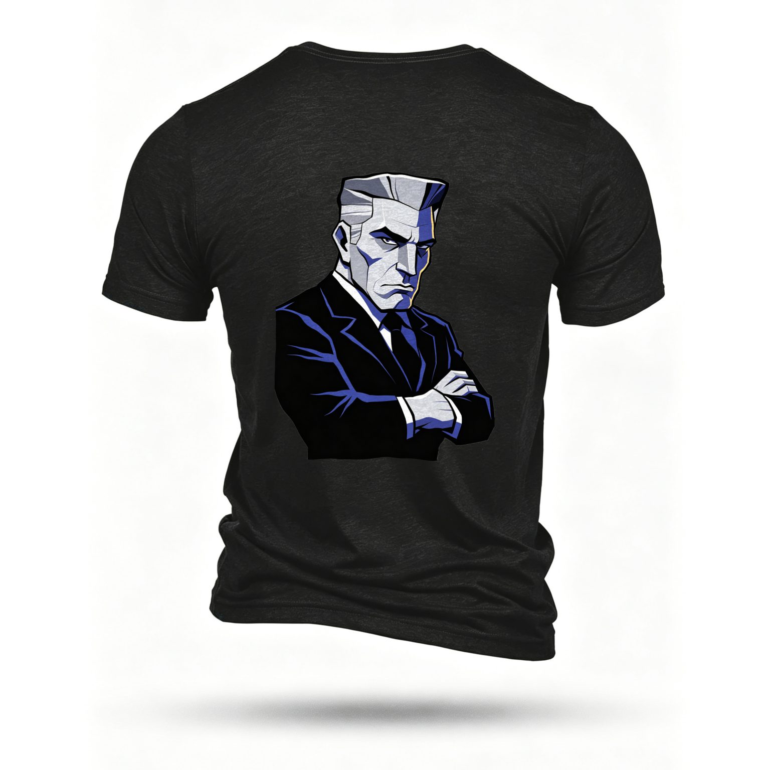 Black T-shirt, back print