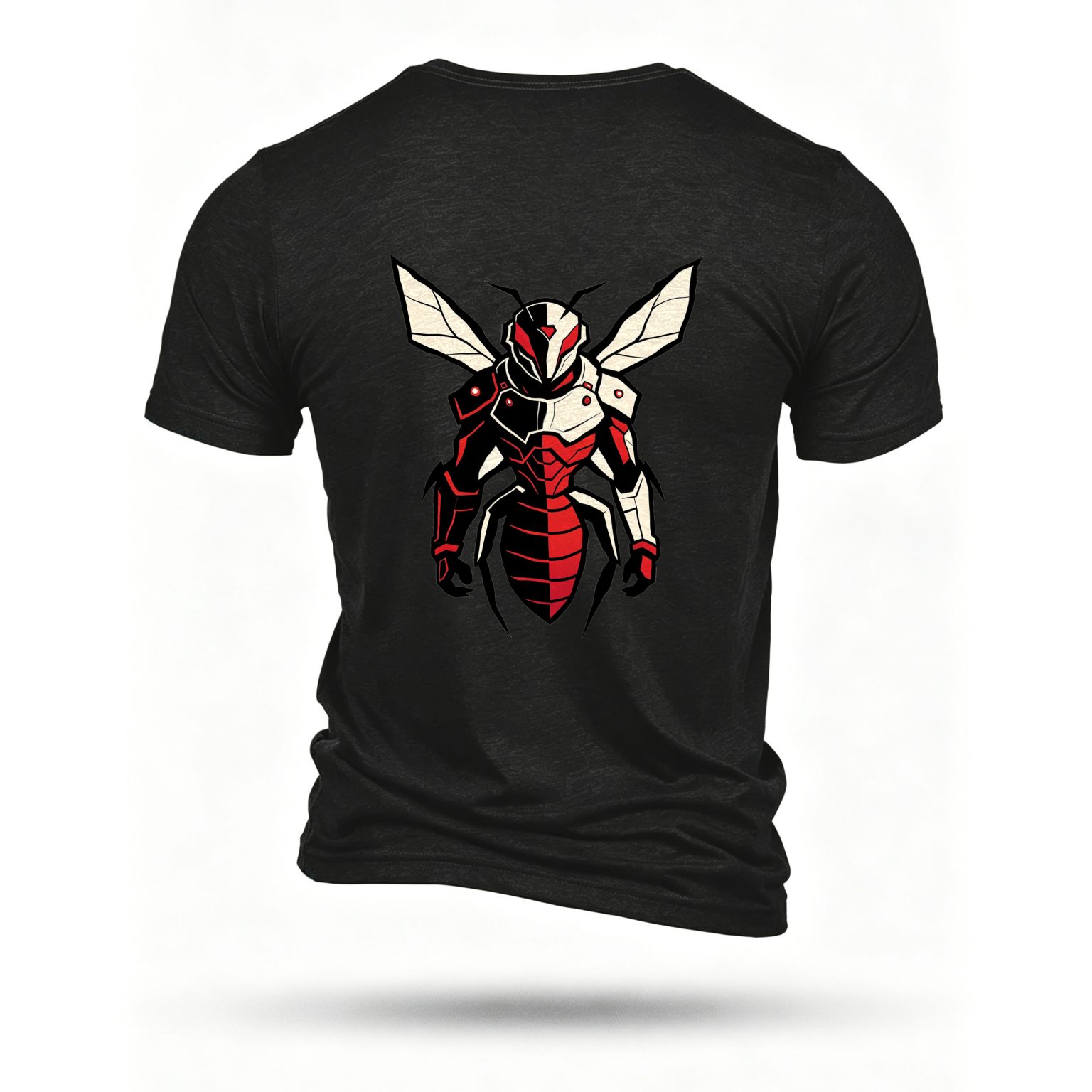 Black T-shirt, back print