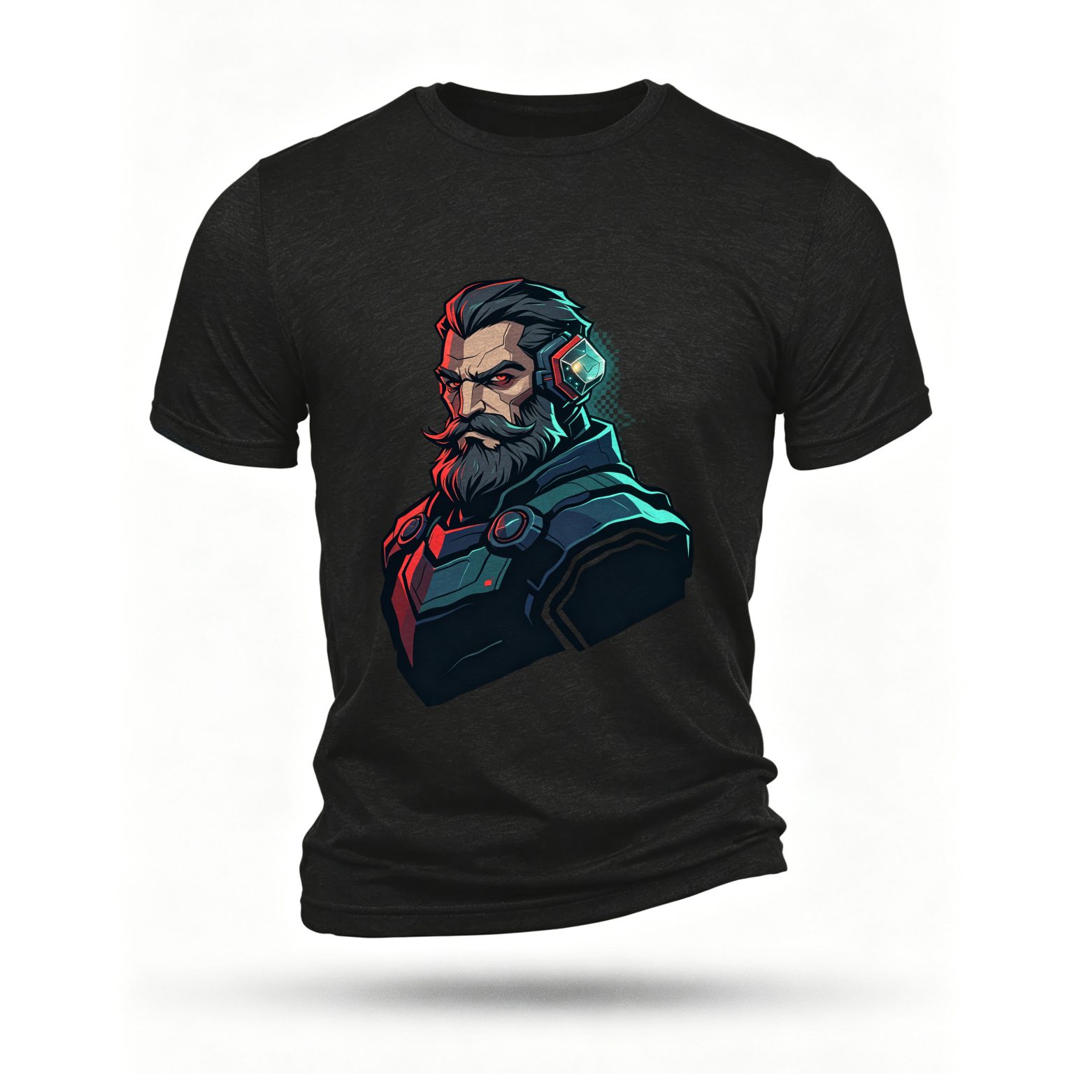 Black T-shirt, front print