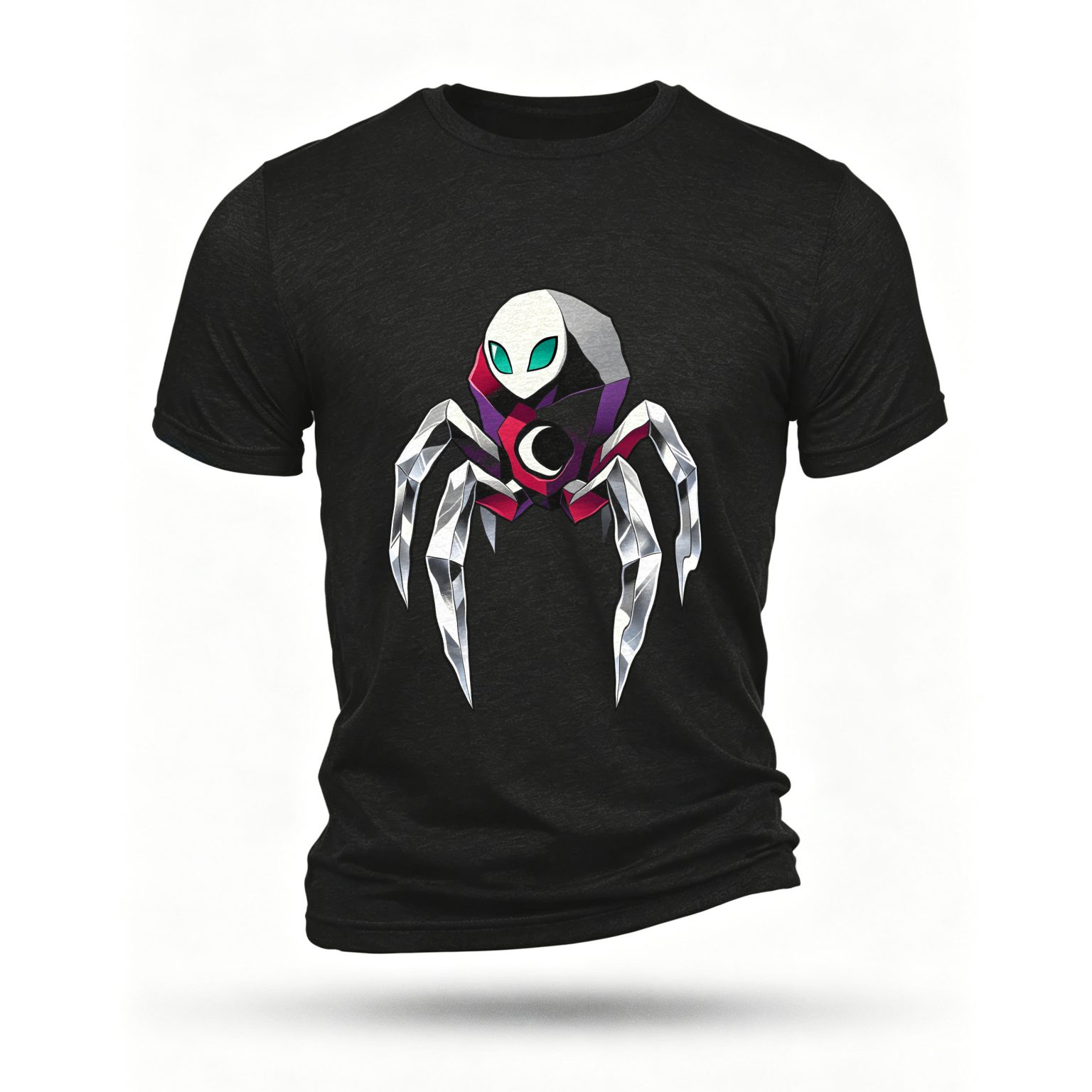 Black T-shirt, front print