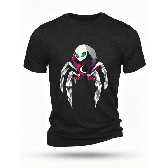 Black T-shirt, front print