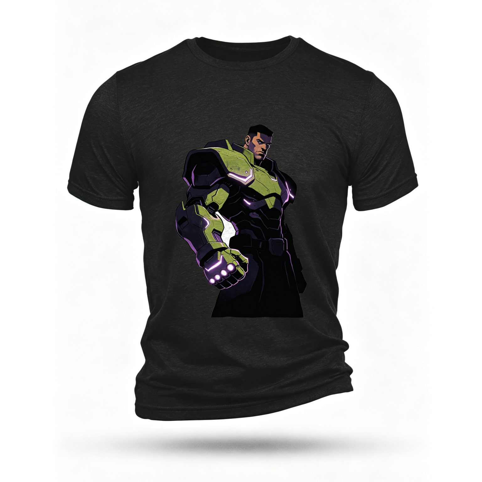 Black T-shirt, front print