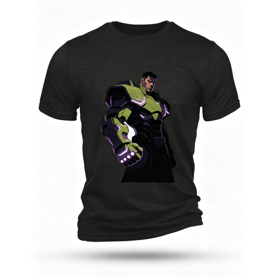 Black T-shirt, front print