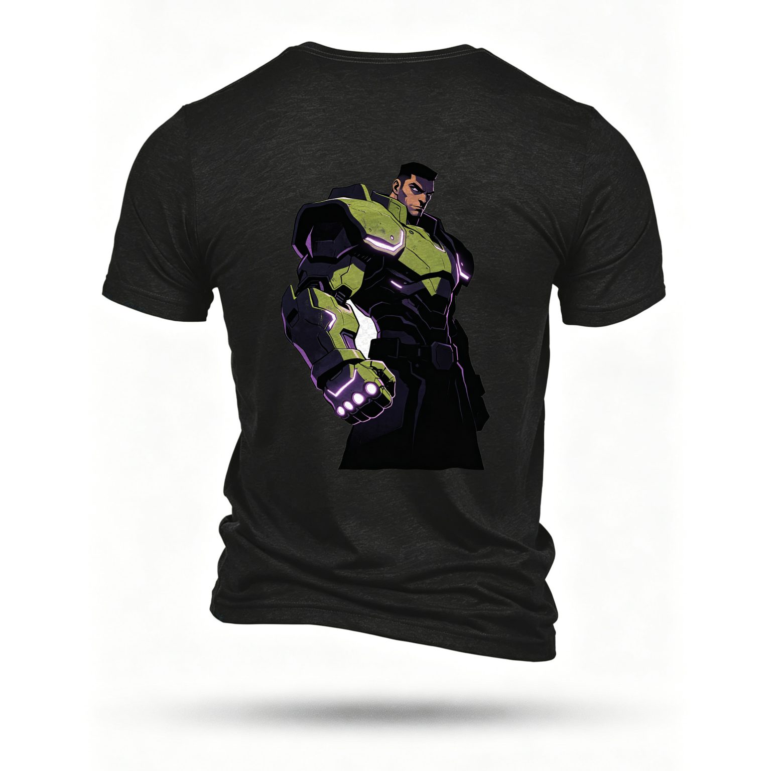 Black T-shirt, back print