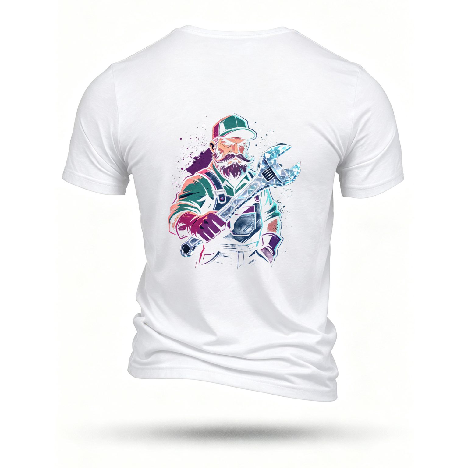 White T-shirt, back print