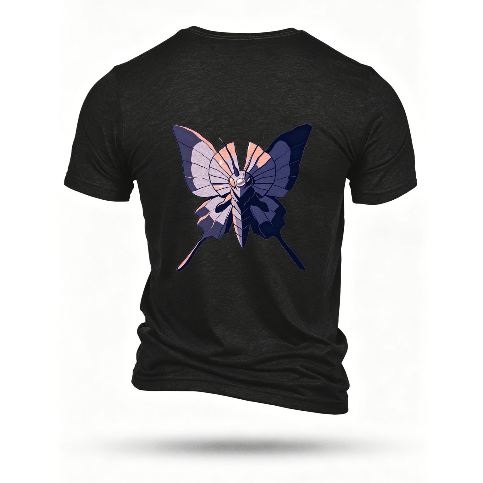 Black T-shirt, back print