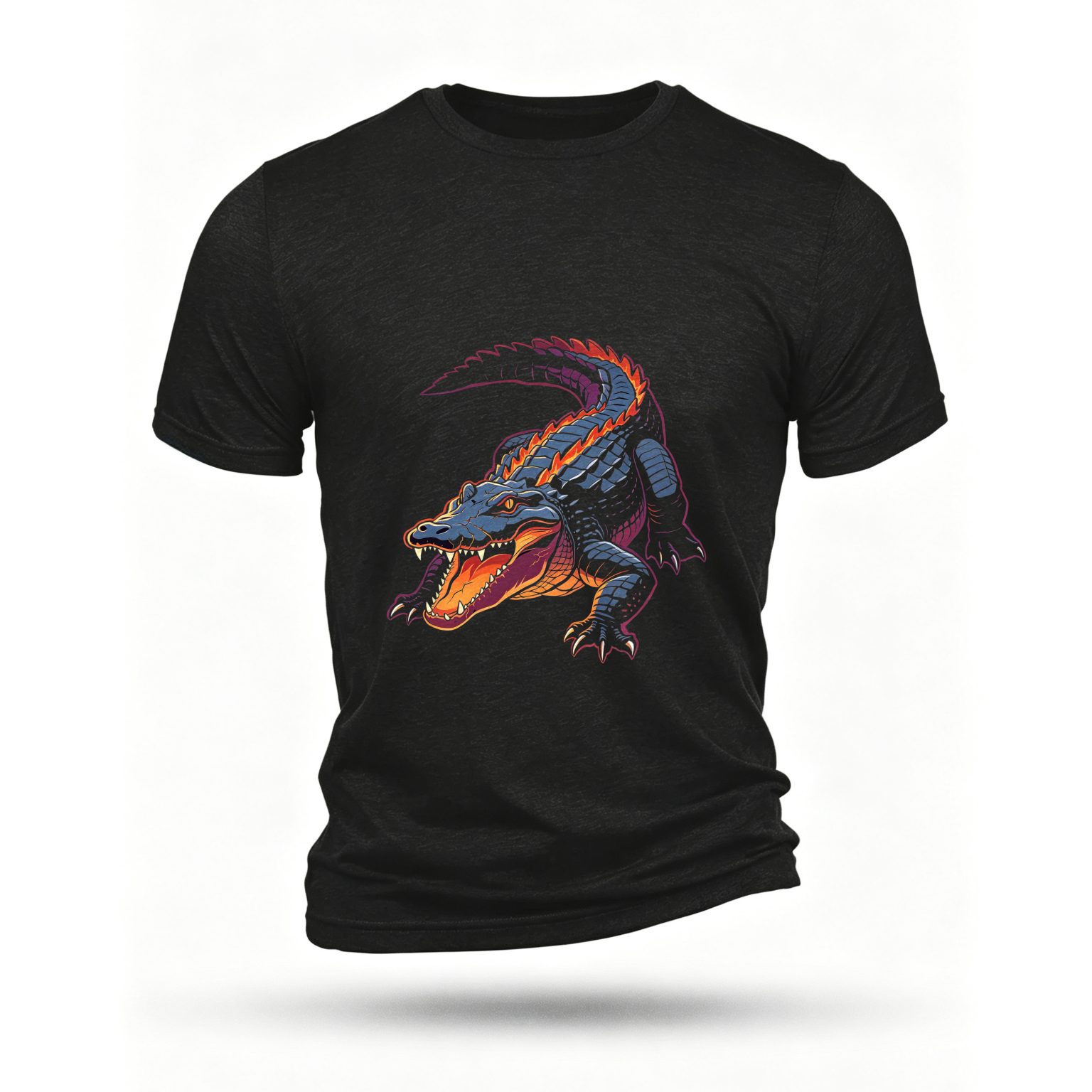Black T-shirt, front print