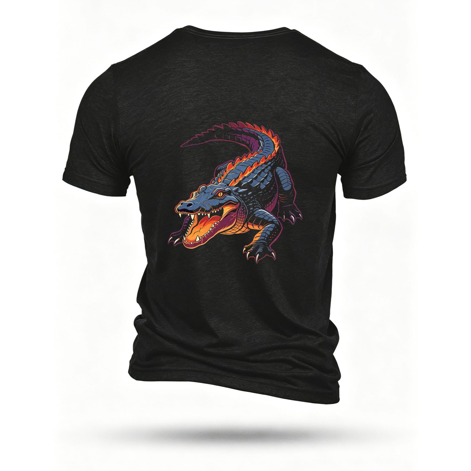 Black T-shirt, back print