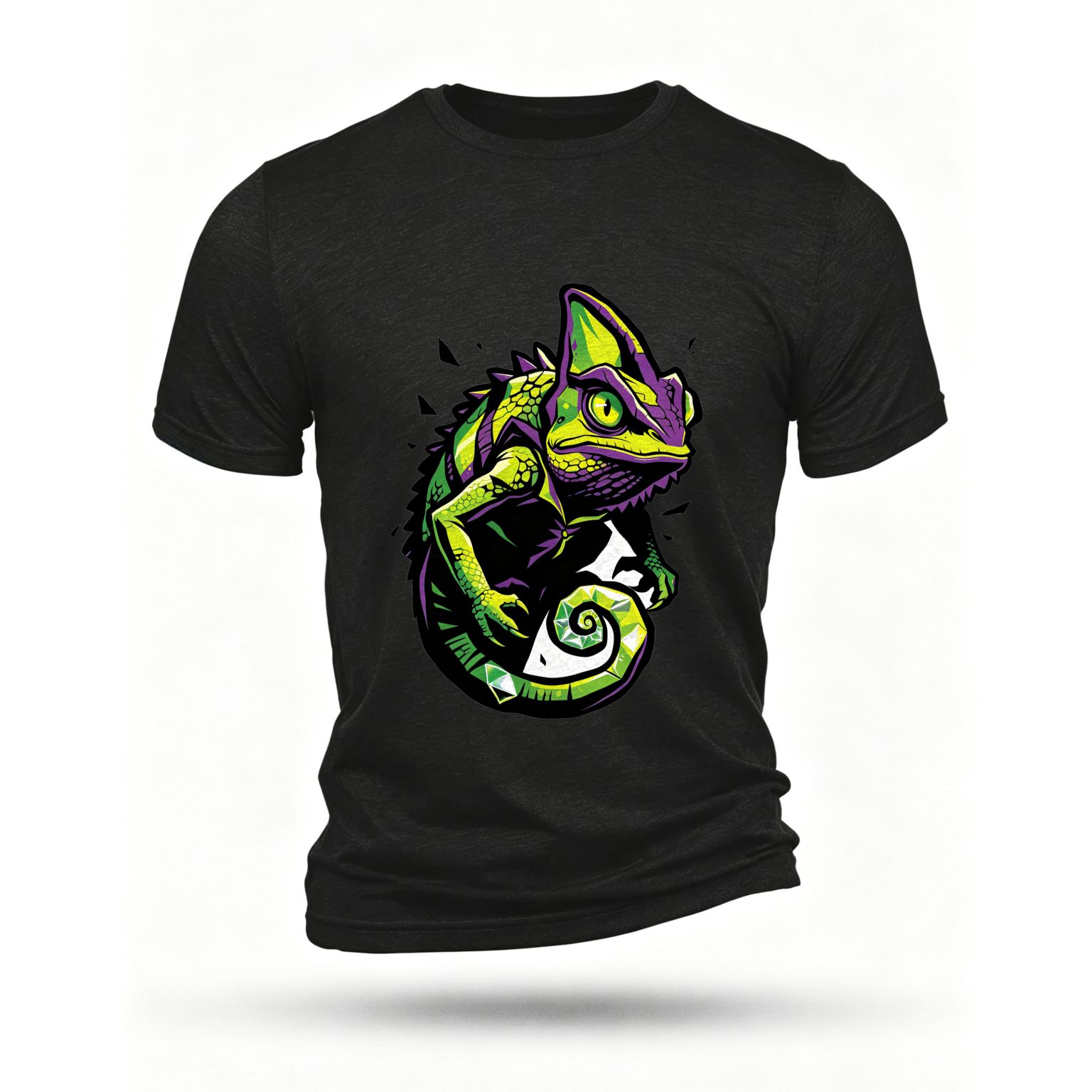 Black T-shirt, front print