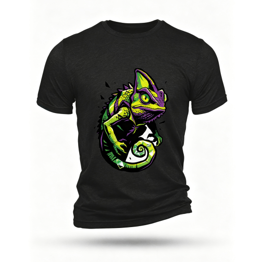 Black T-shirt, front print
