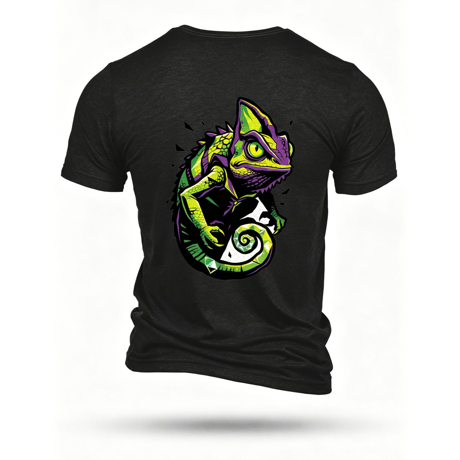 Black T-shirt, back print