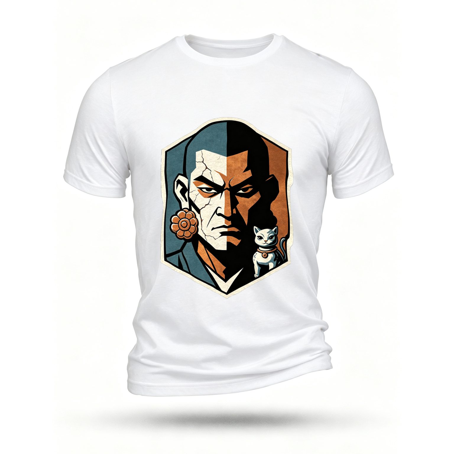 White T-shirt, front print