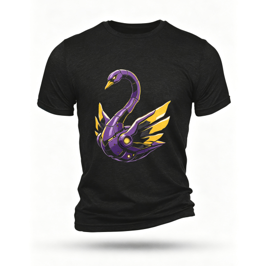 Black T-shirt, front print