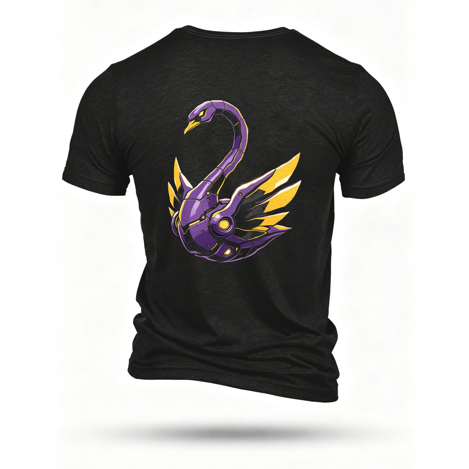Black T-shirt, back print