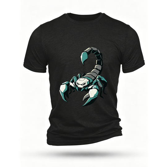 Black T-shirt, front print