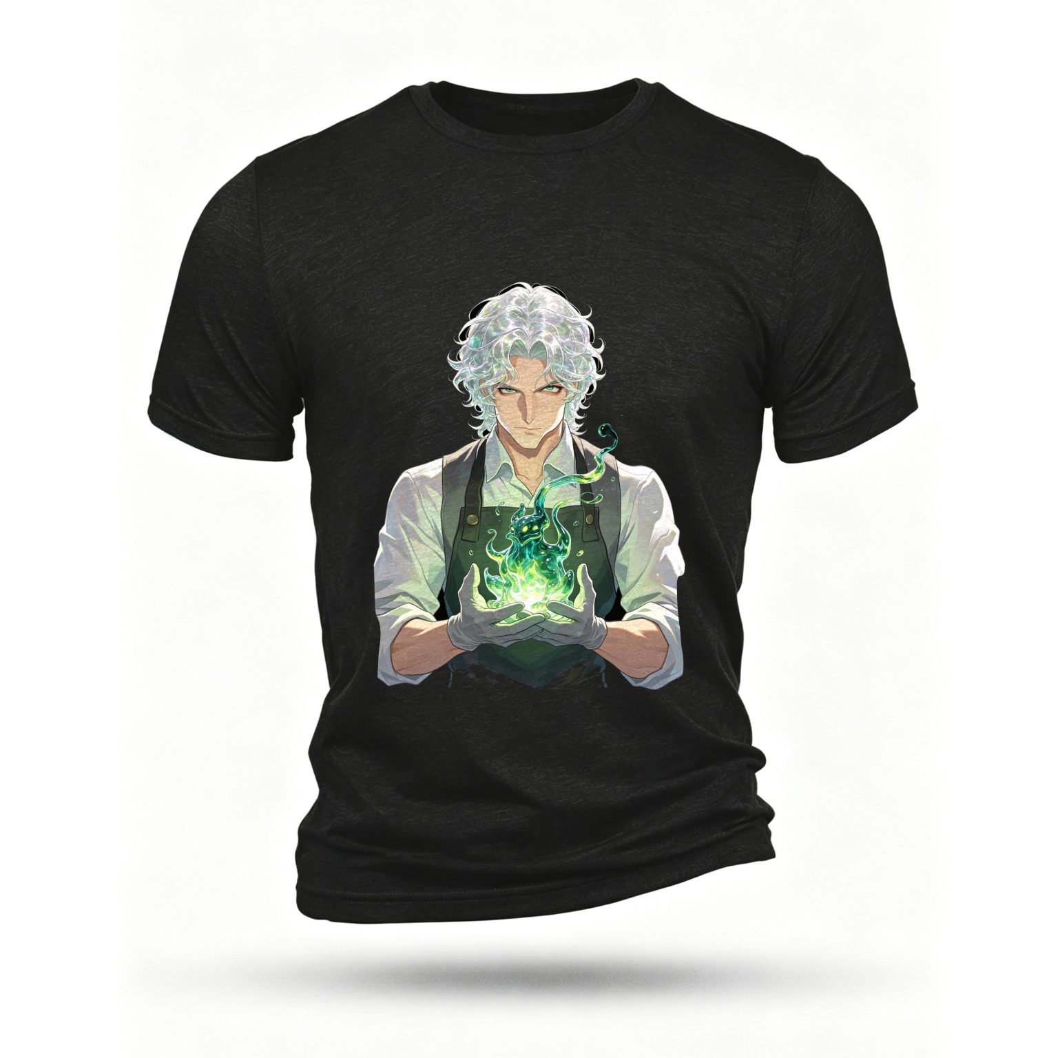 Black T-shirt, front print