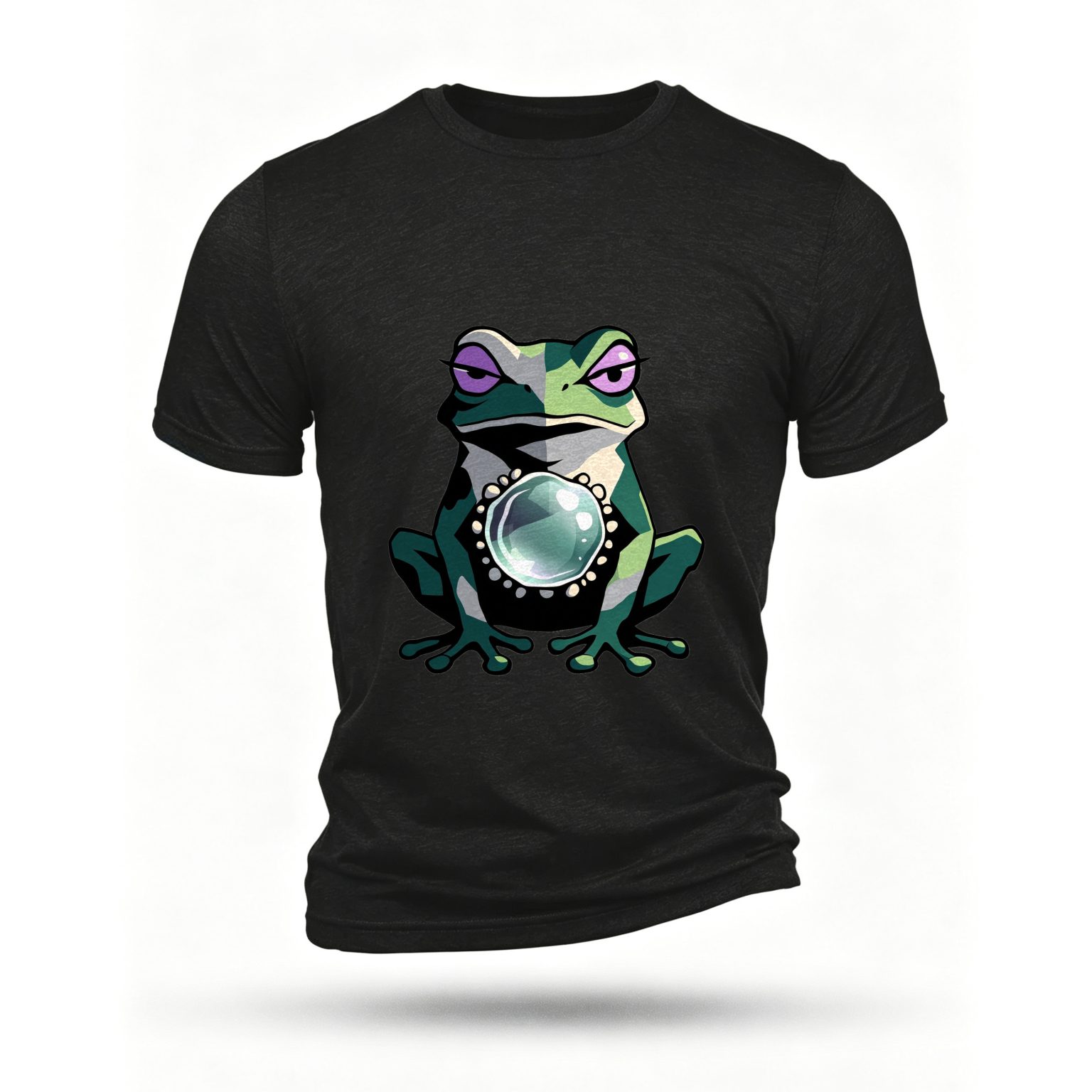 Black T-shirt, front print