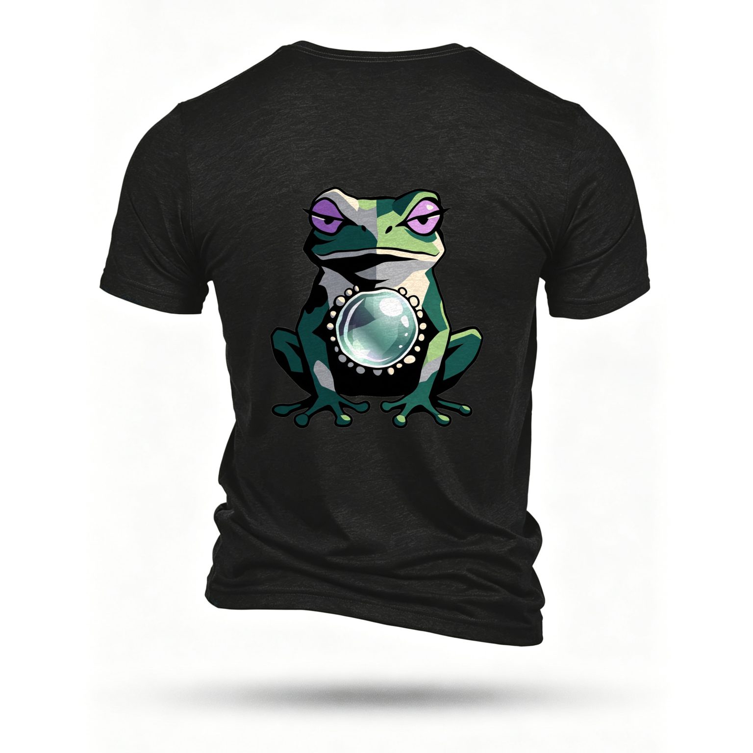 Black T-shirt, back print