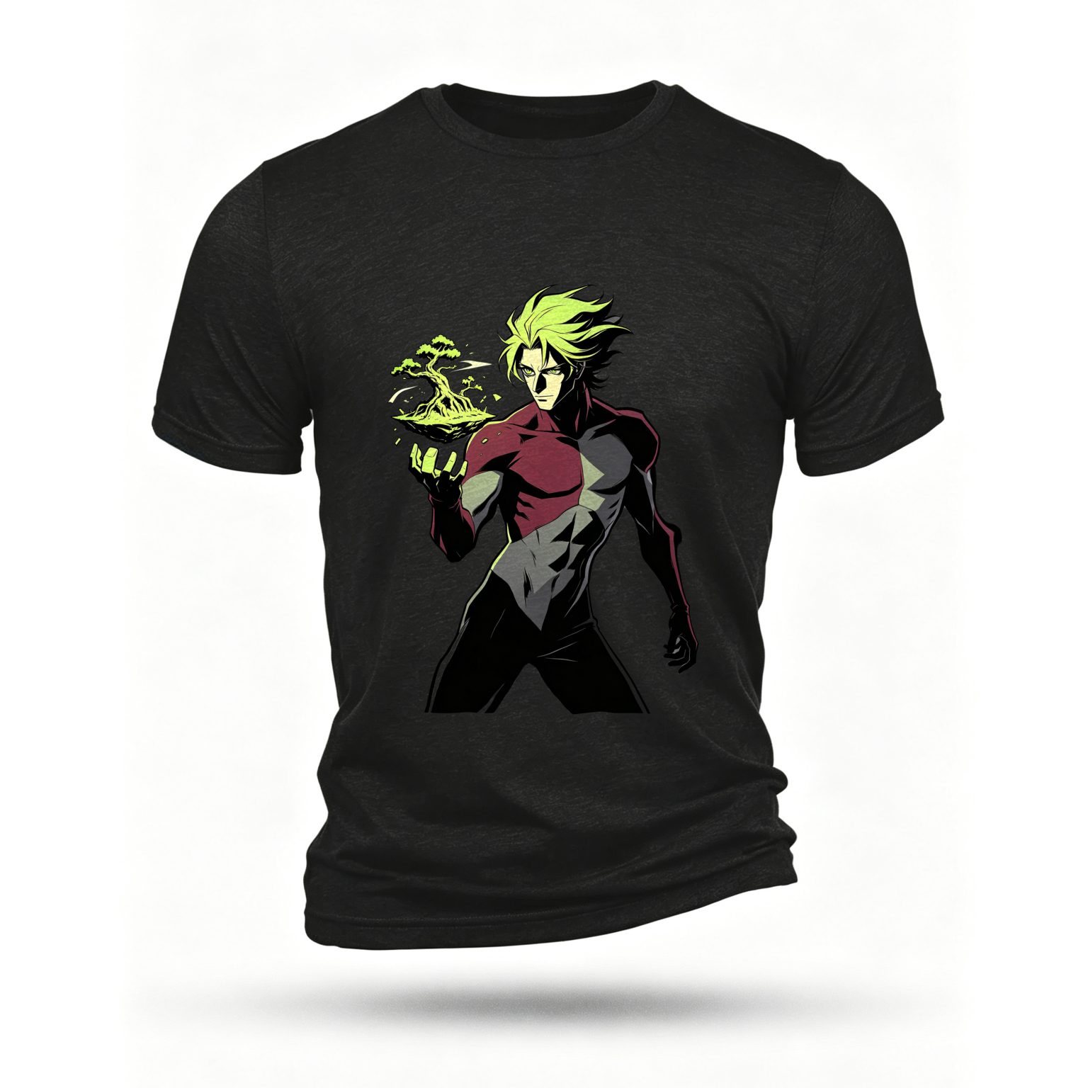 Black T-shirt, front print