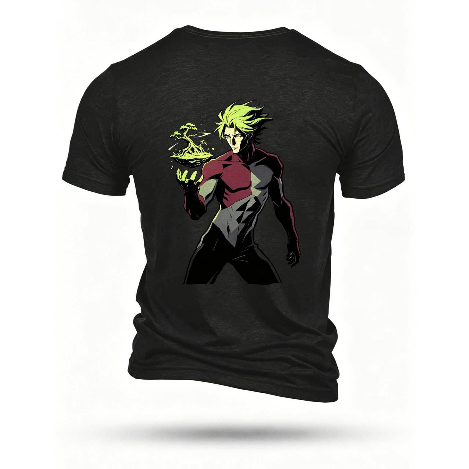 Black T-shirt, back print