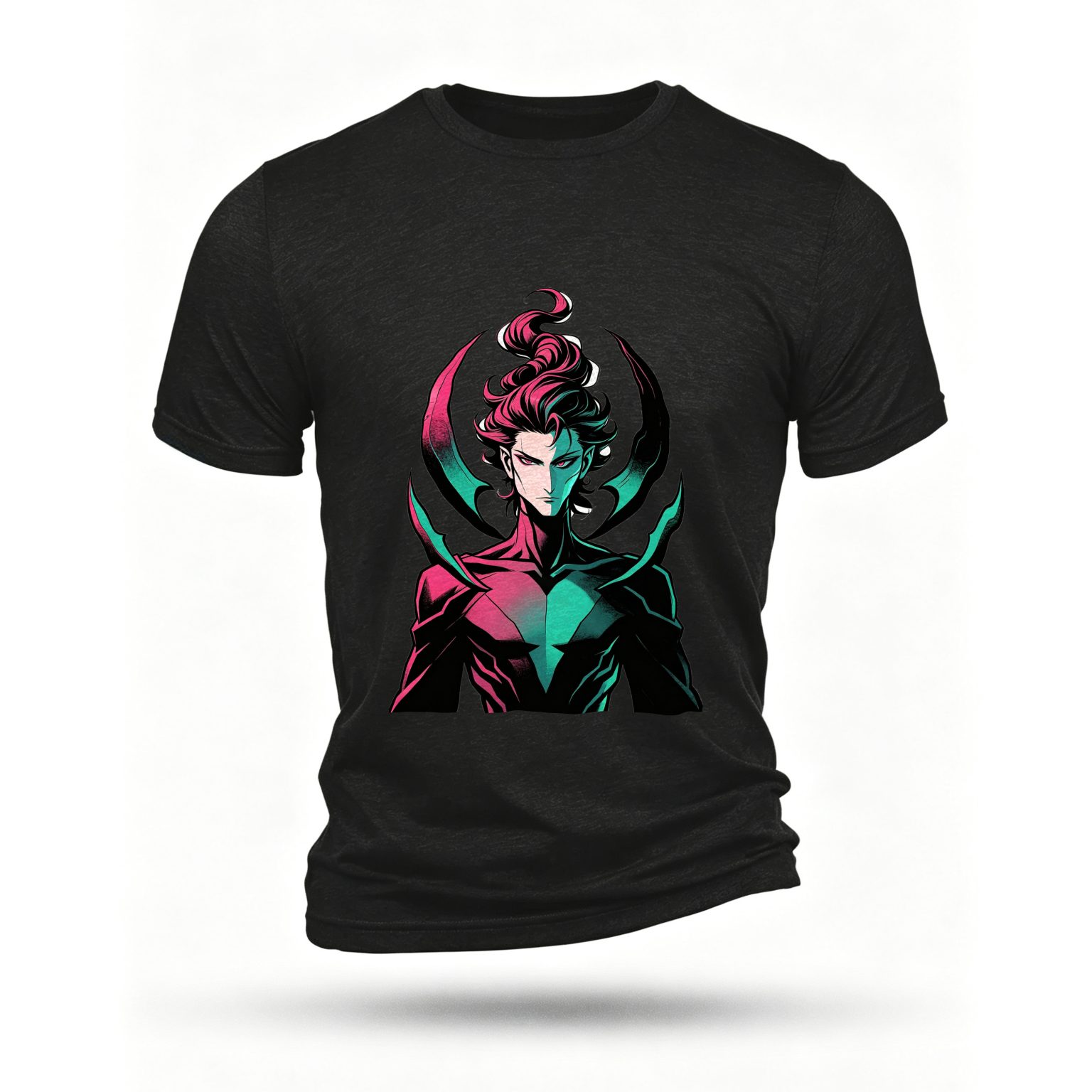 Black T-shirt, front print