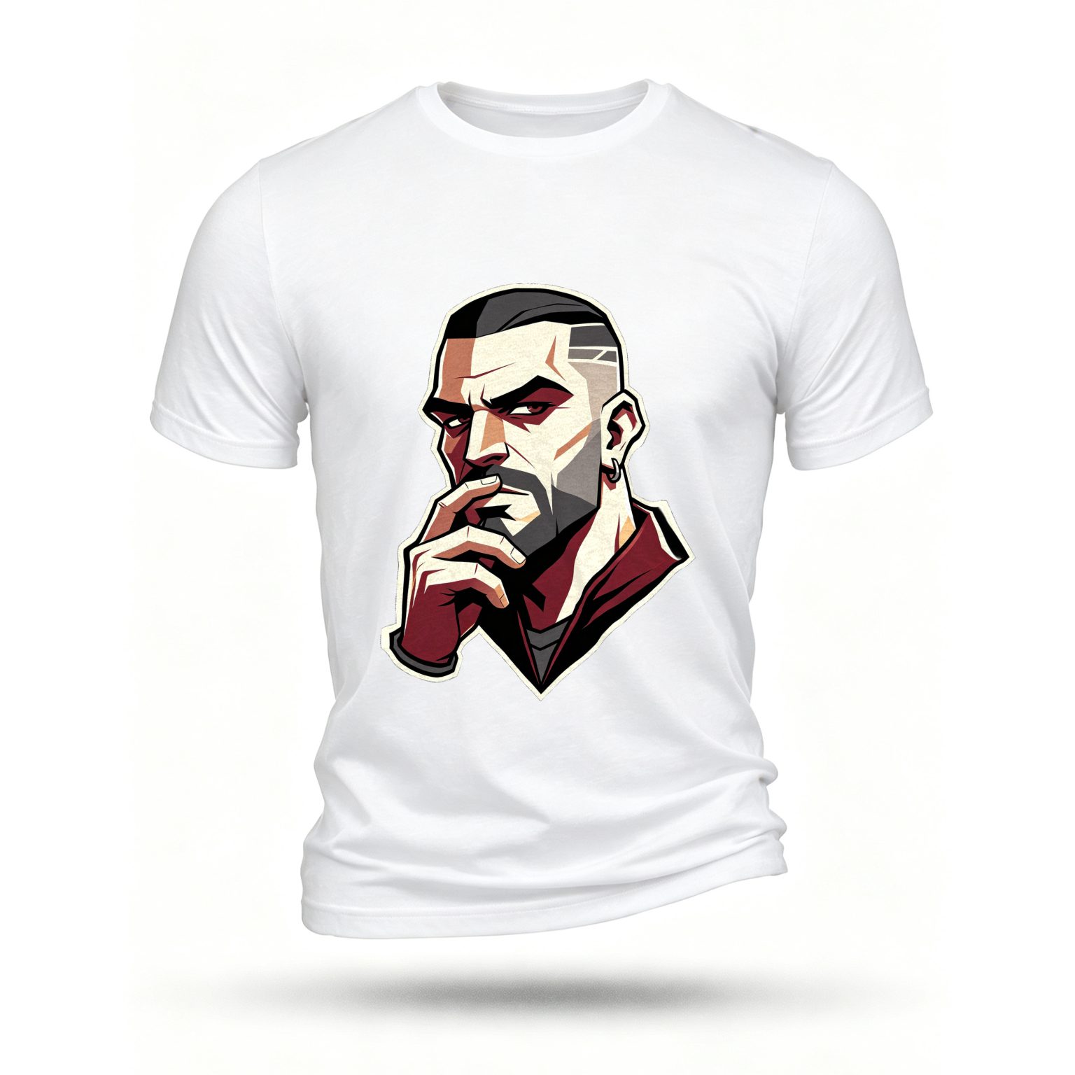 White T-shirt, front print
