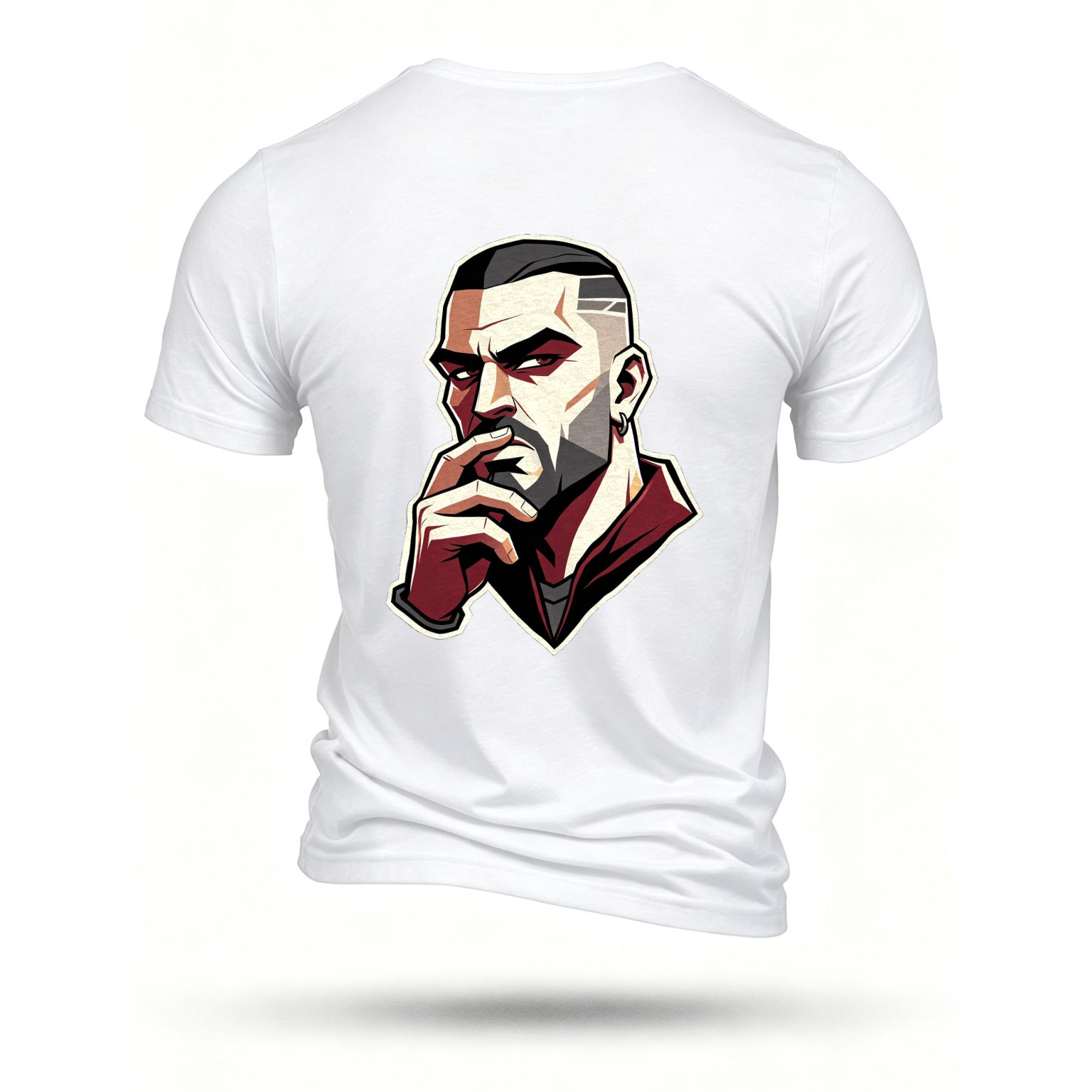 White T-shirt, back print