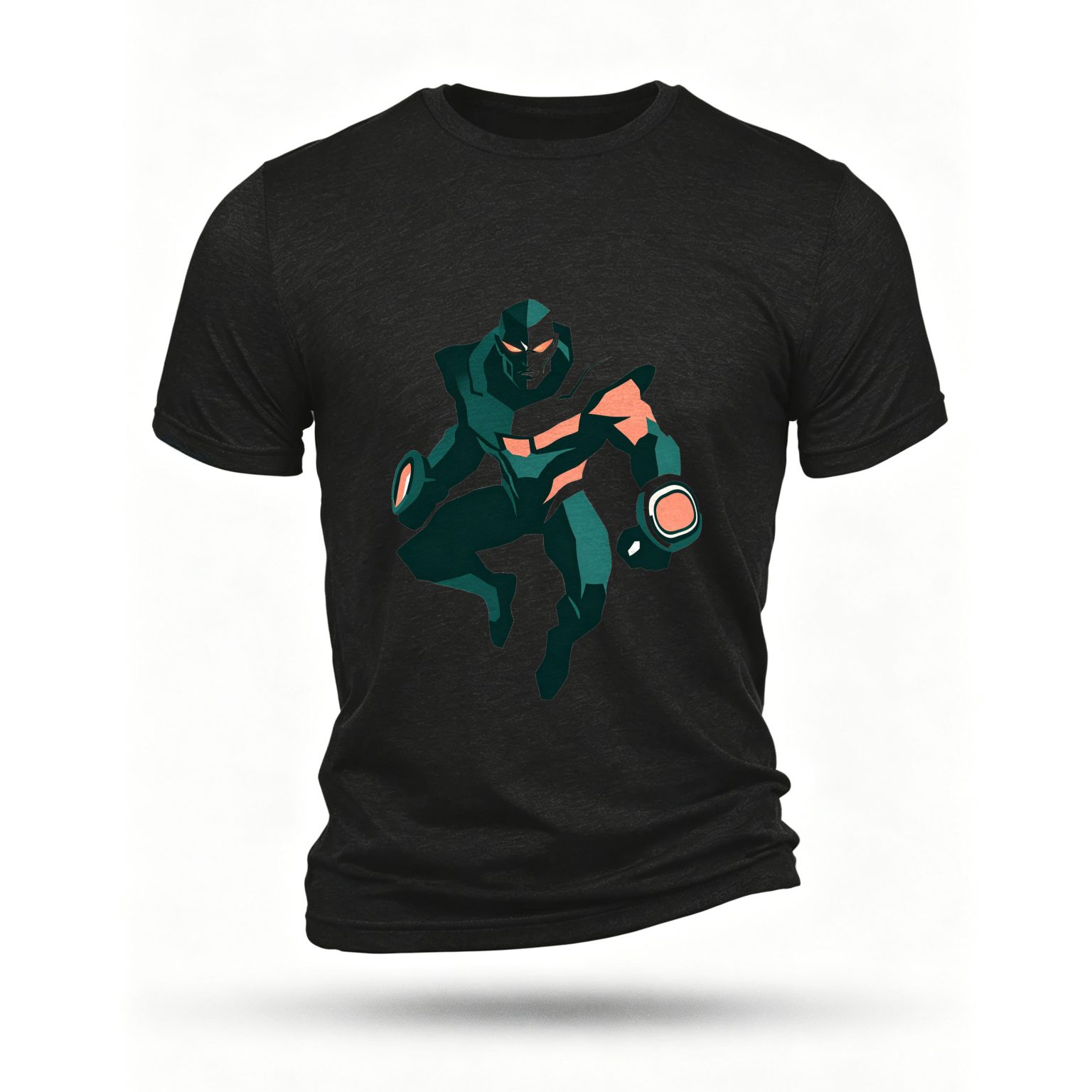 Black T-shirt, front print