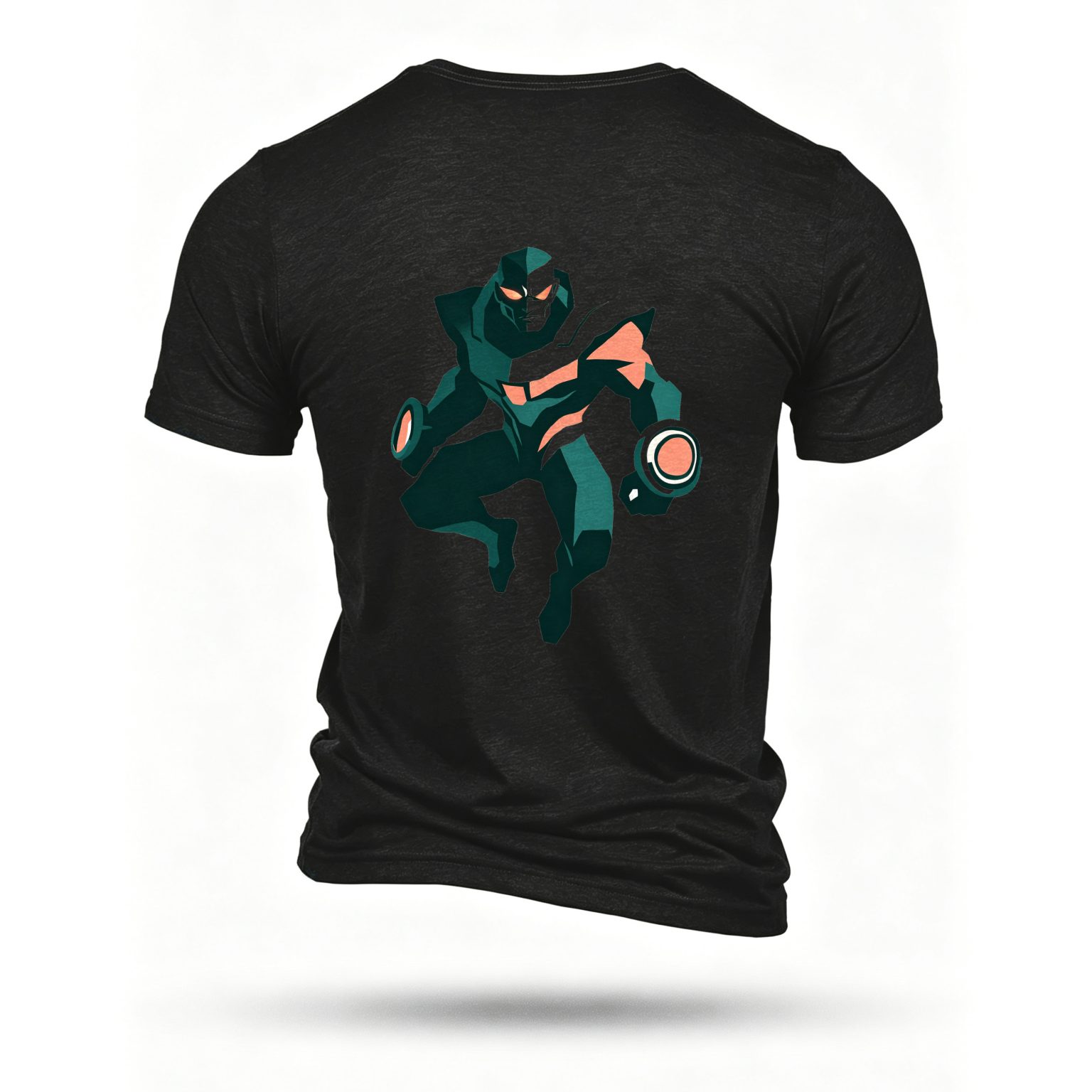 Black T-shirt, back print