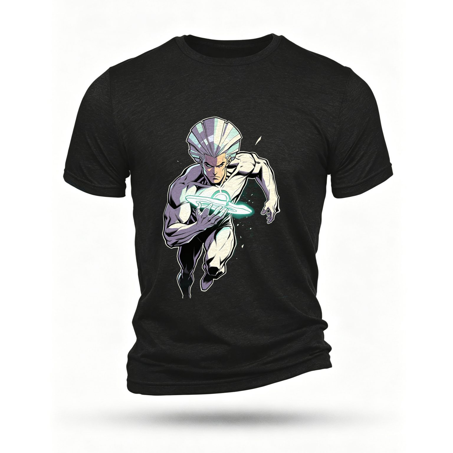 Black T-shirt, front print