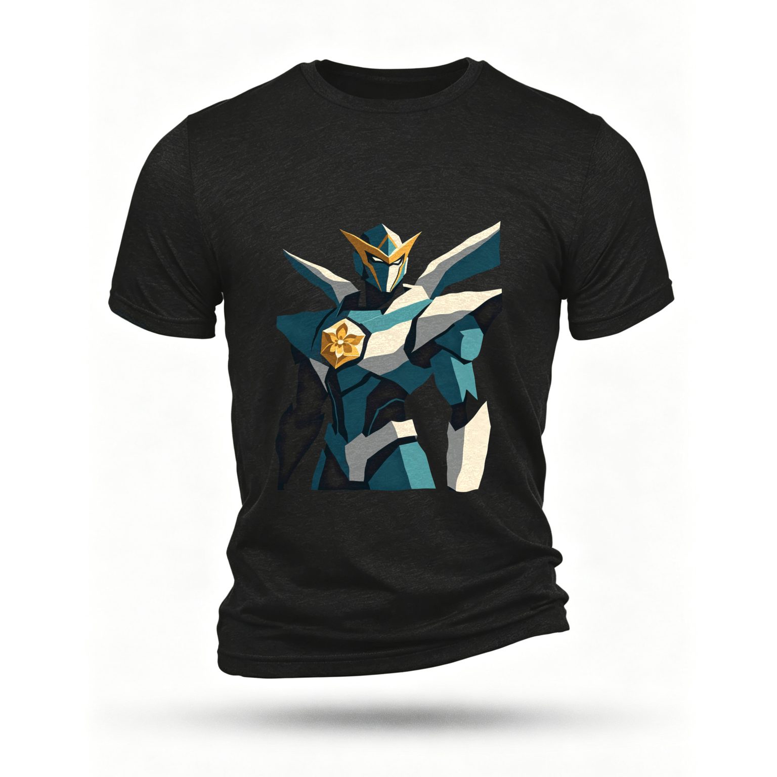 Black T-shirt, front print