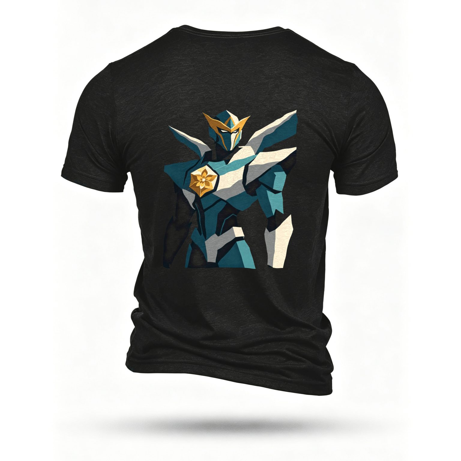 Black T-shirt, back print