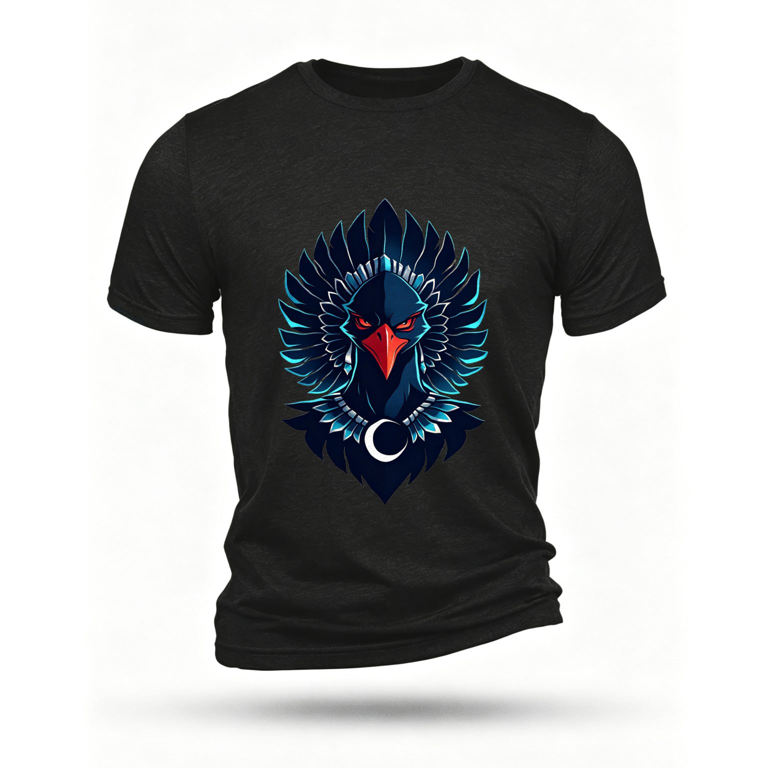 Black T-shirt, front print