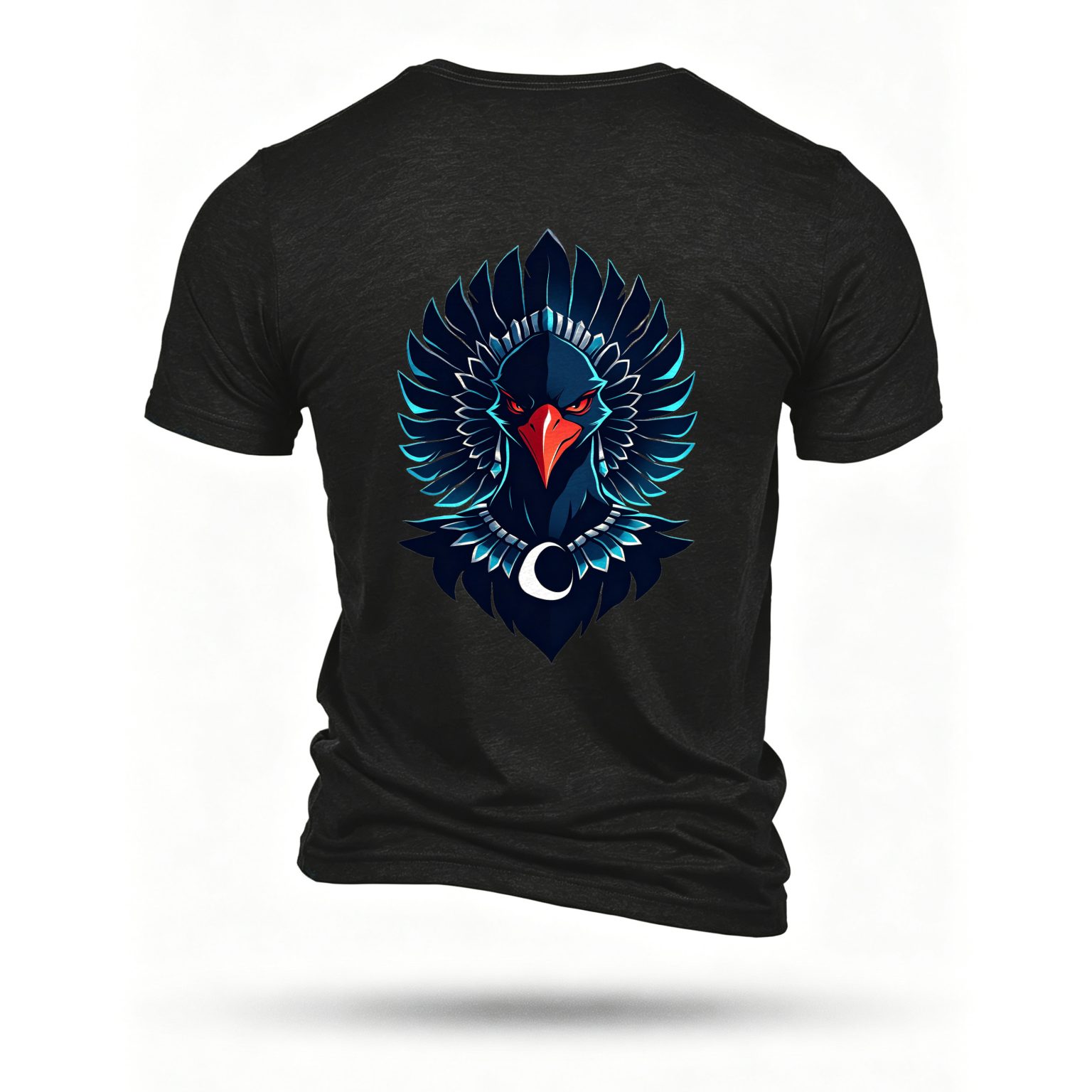 Black T-shirt, back print