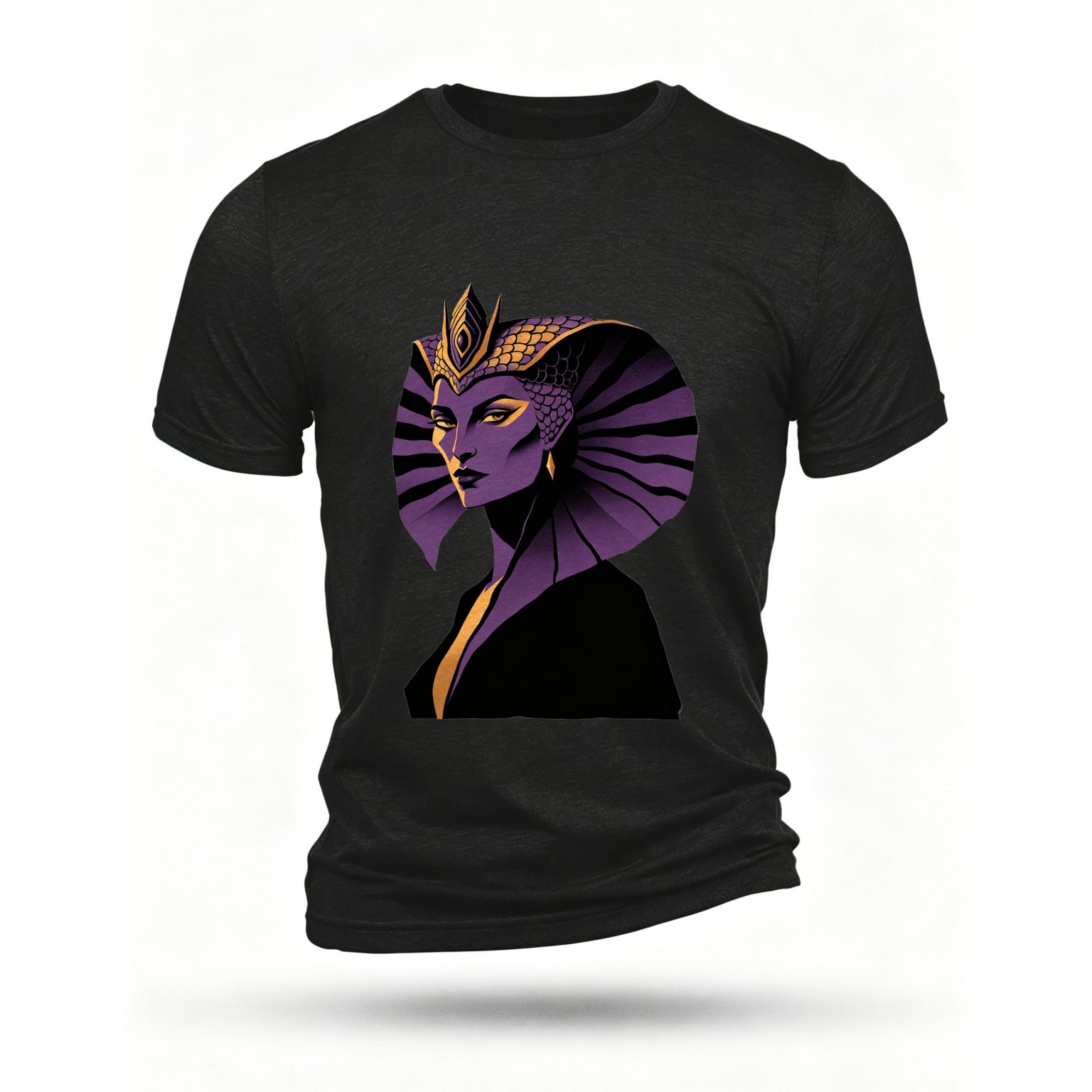 Black T-shirt, front print
