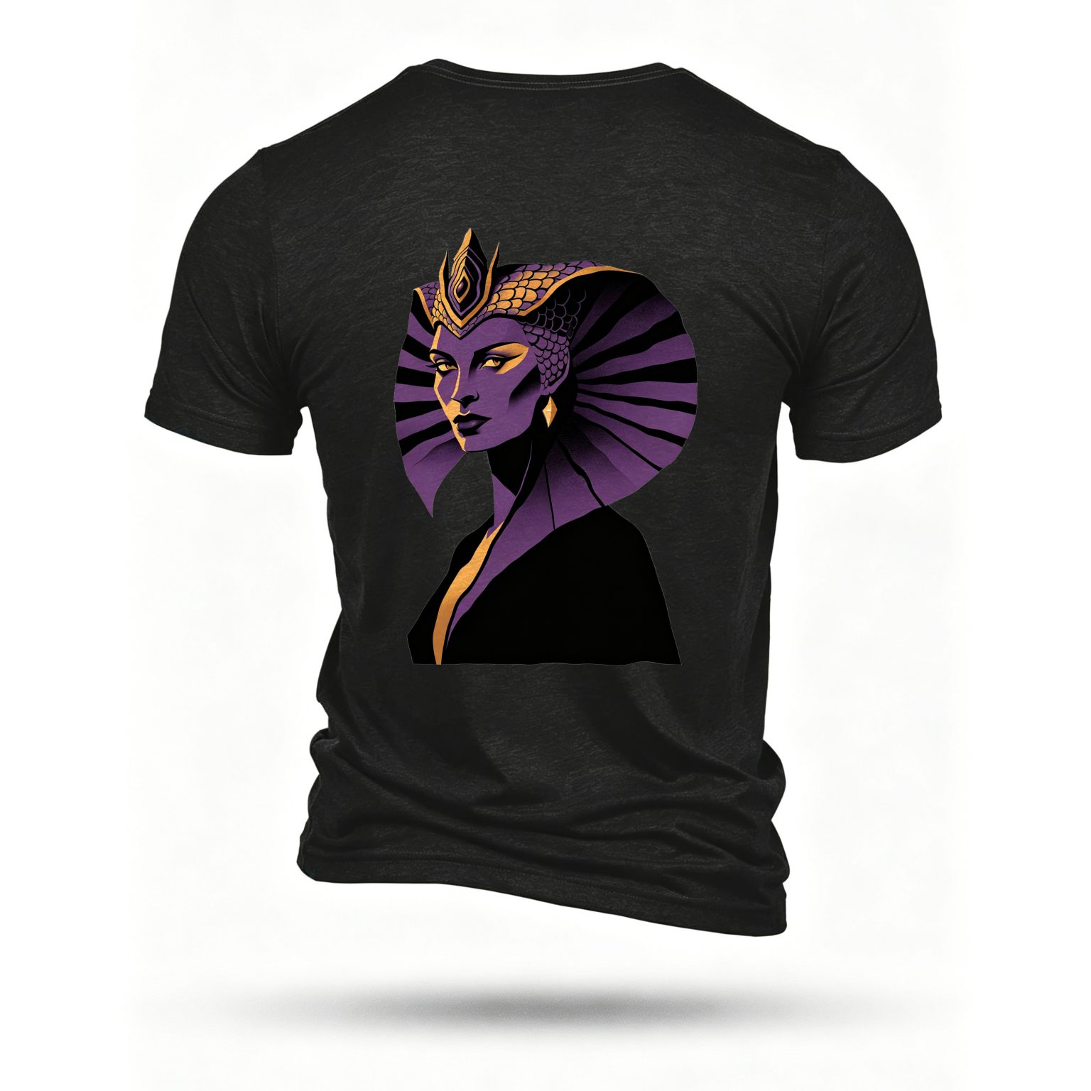 Black T-shirt, back print