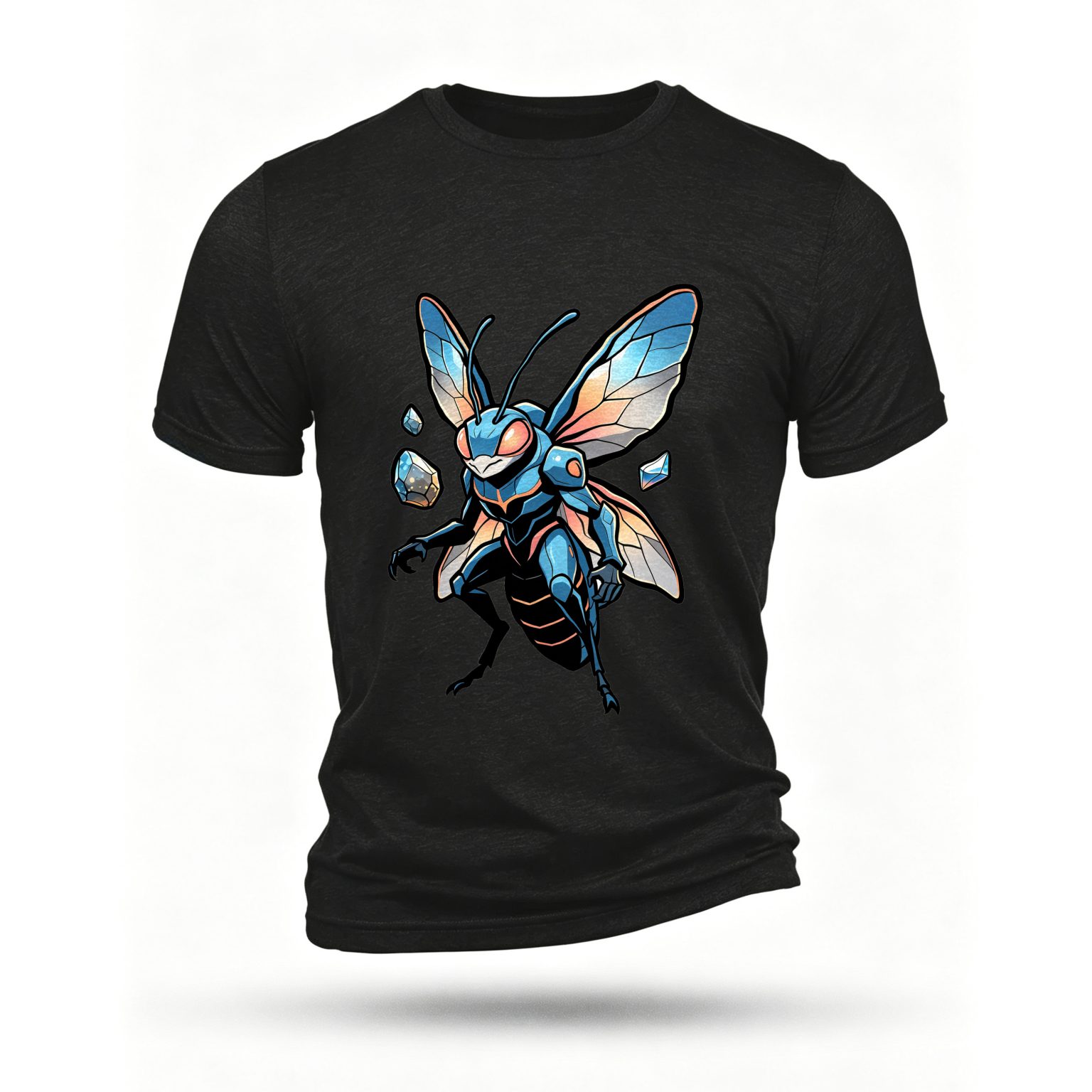 Black T-shirt, front print