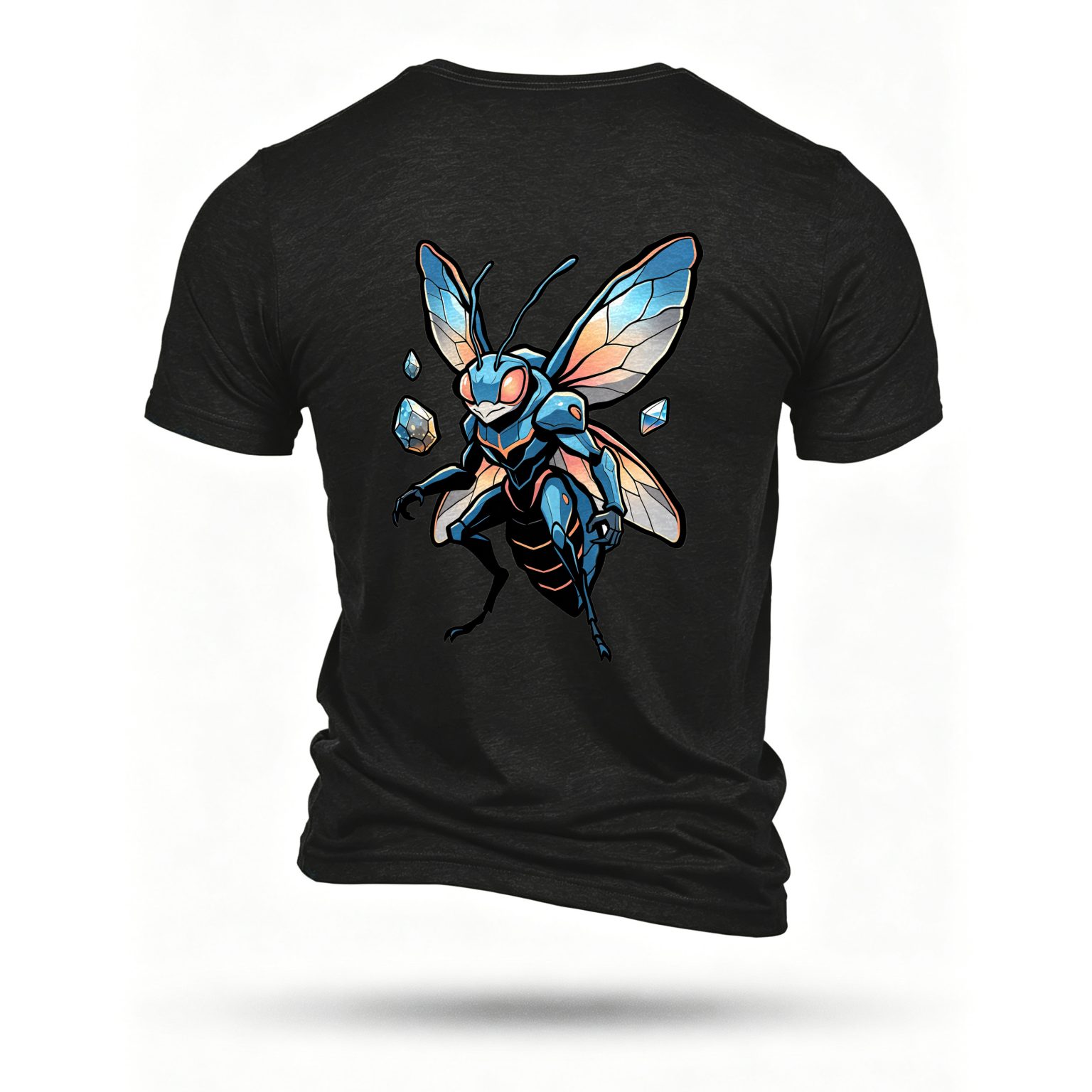 Black T-shirt, back print