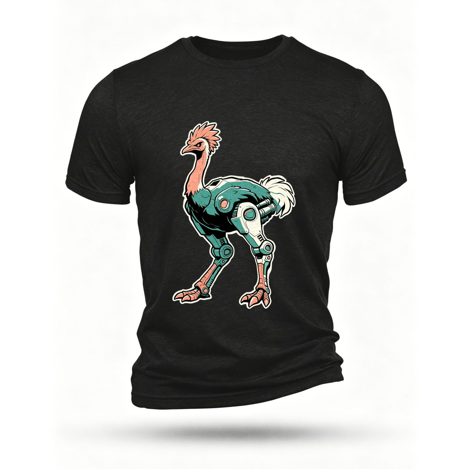 Black T-shirt, front print
