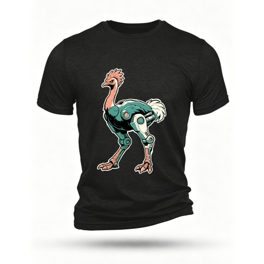 Black T-shirt, front print
