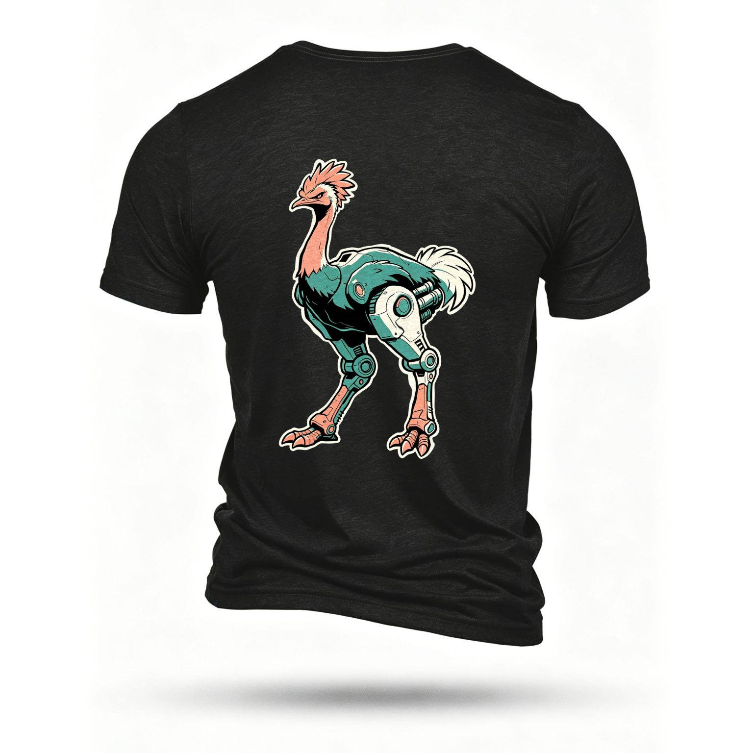 Black T-shirt, back print
