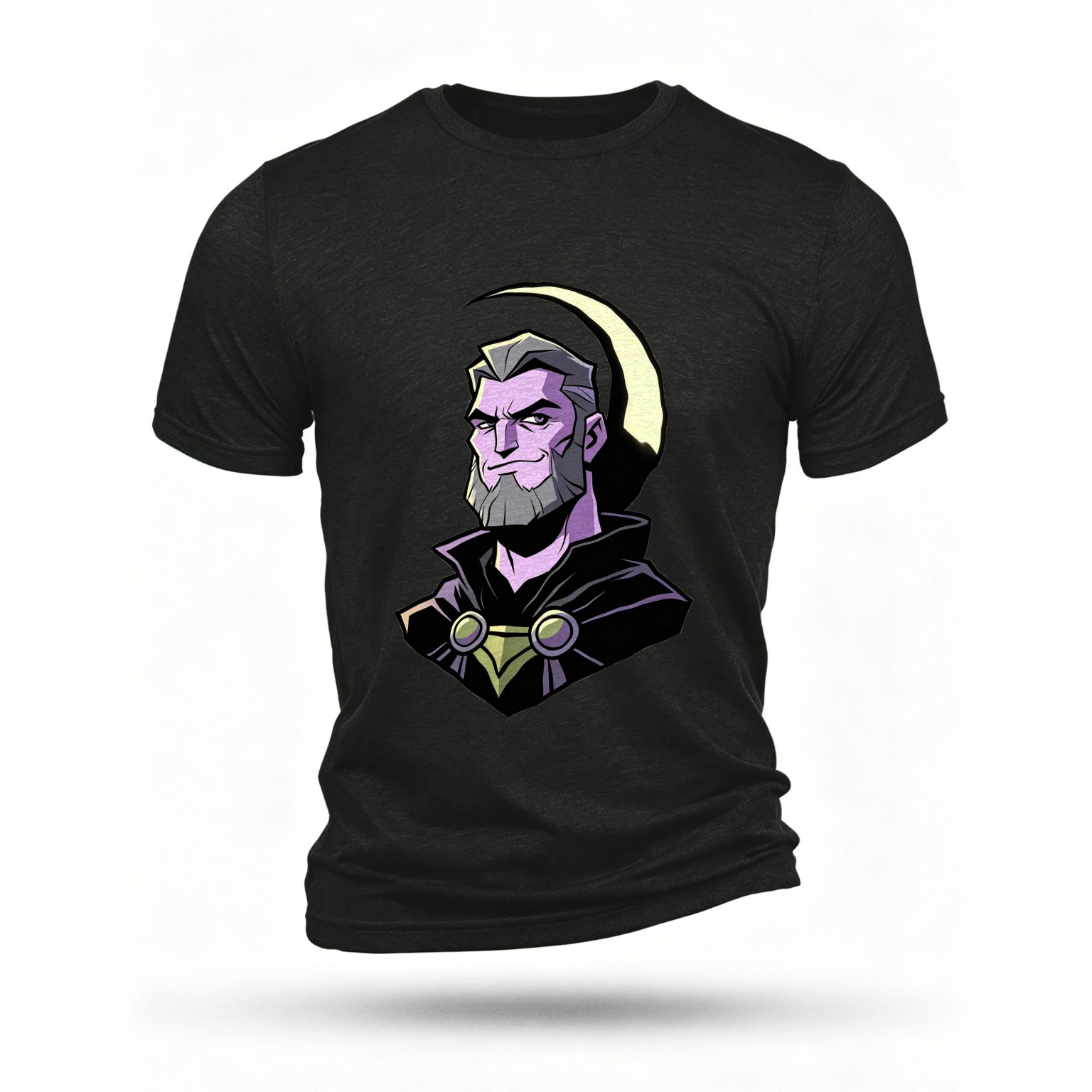 Black T-shirt, front print