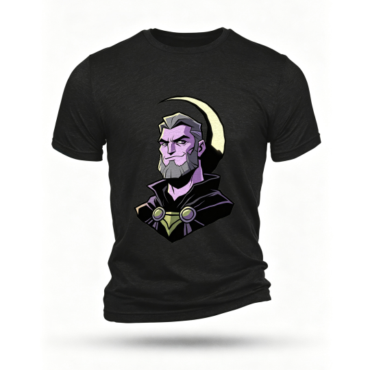 Black T-shirt, front print