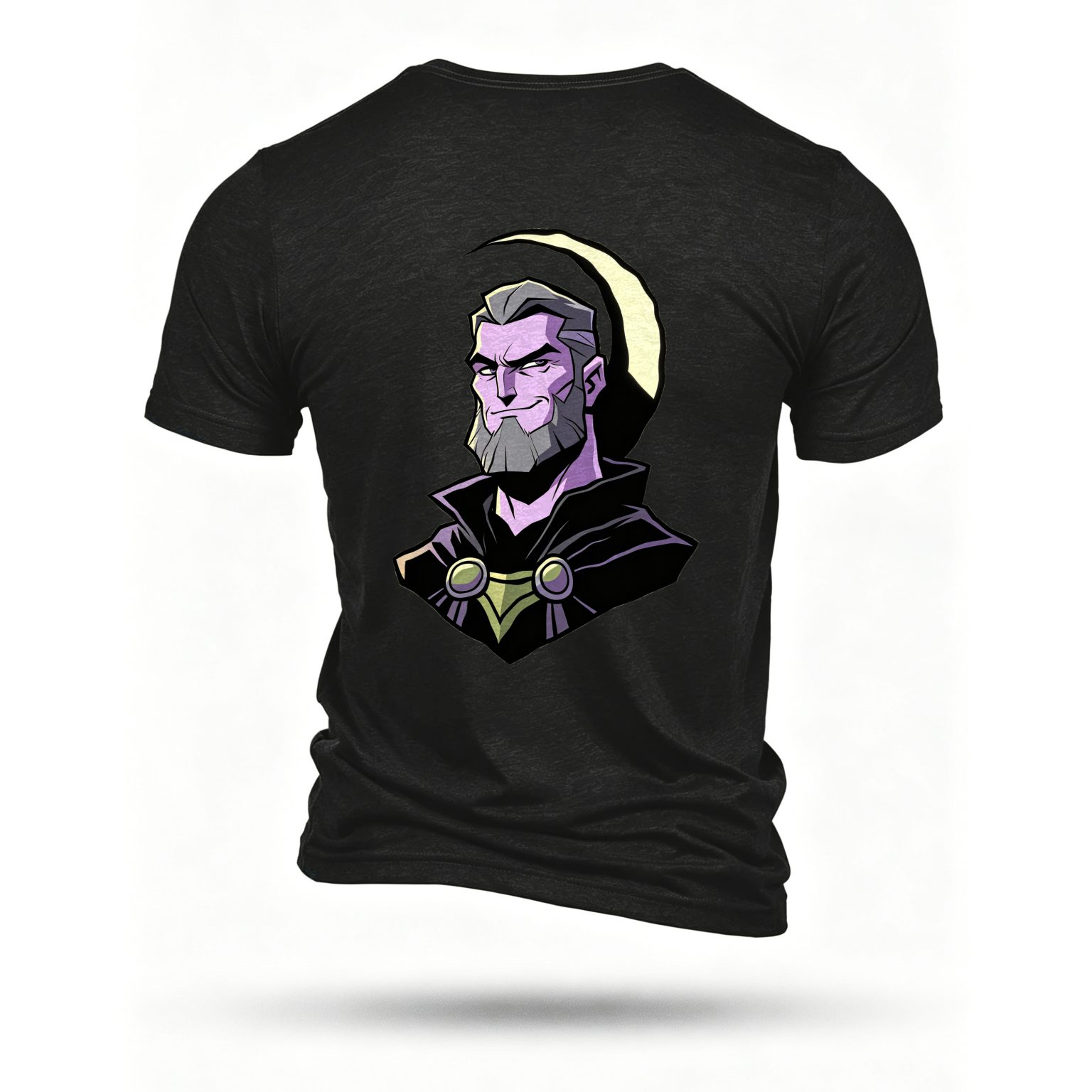 Black T-shirt, back print
